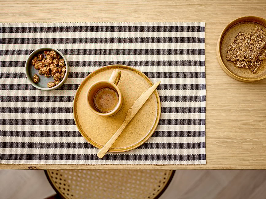 Manteles Individuales a rayas Statement, 33 x 48 cm, azules, 2 unidades