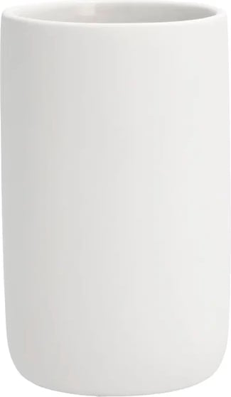 Zahnbürstenbecher und -halter Mono Zahnputzbecher 11 Cm, Weiß