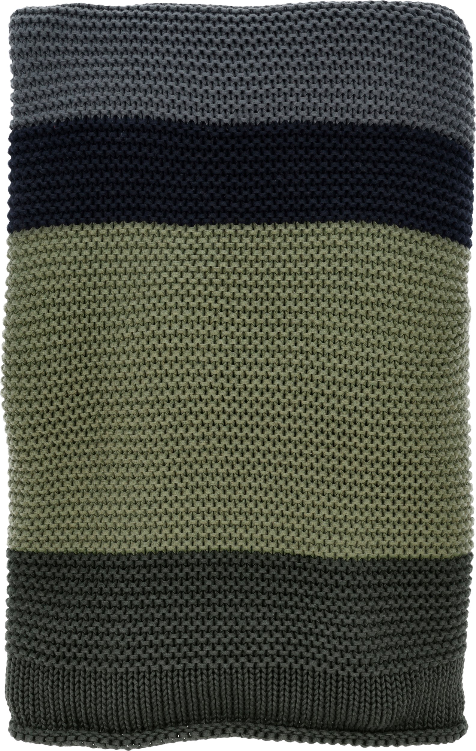 Narzuta Bold Knit 130 x 170 cm zielono-czarna