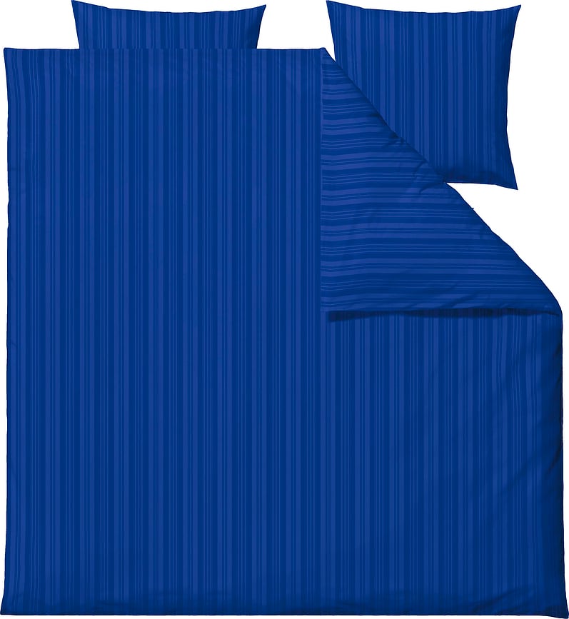 Noble Bettwäsche 200 x 220 cm blau mit 2 Kopfkissenbezügen 60 x 63 cm