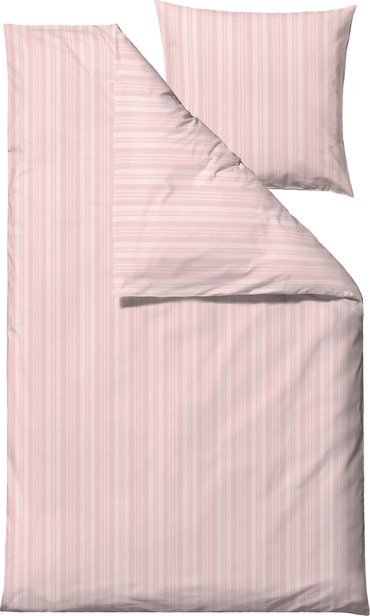 Noble Housse de Couette avec fermeture éclair, 140 x 220 cm, rose, avec taie d'oreiller 60 x 63 cm