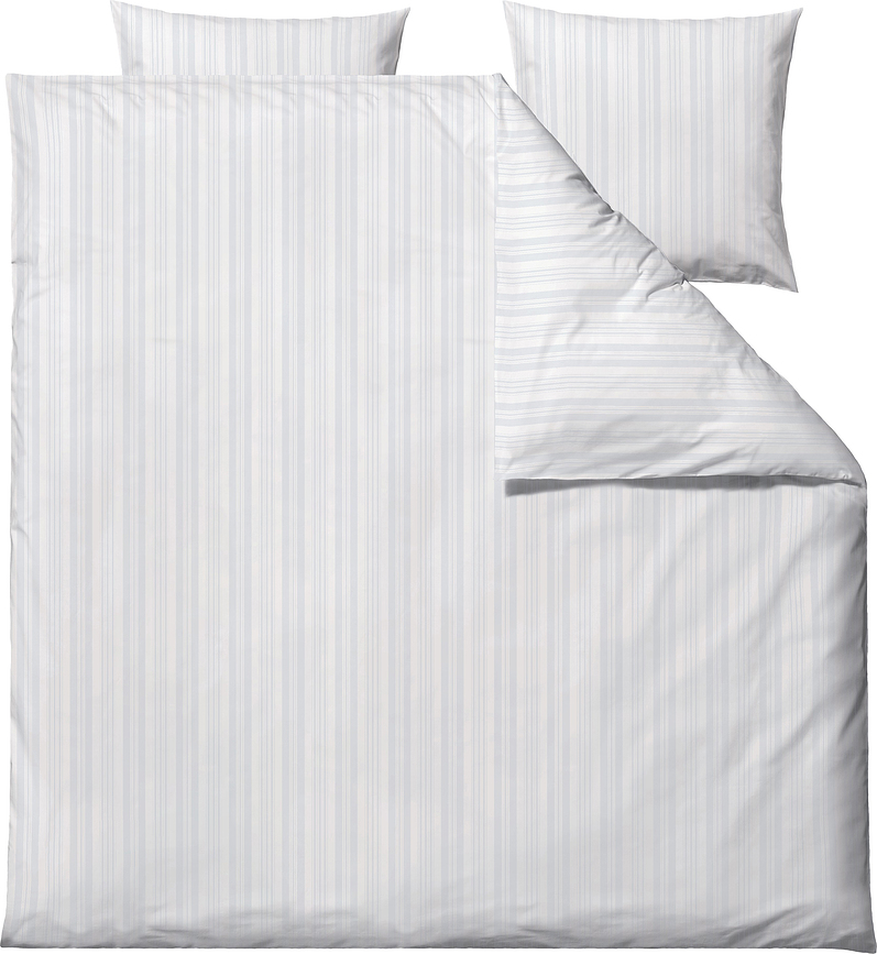 Noble Parure de Lit 200 x 220 cm, blanche, avec 2 taies d'oreiller 60 x 63 cm