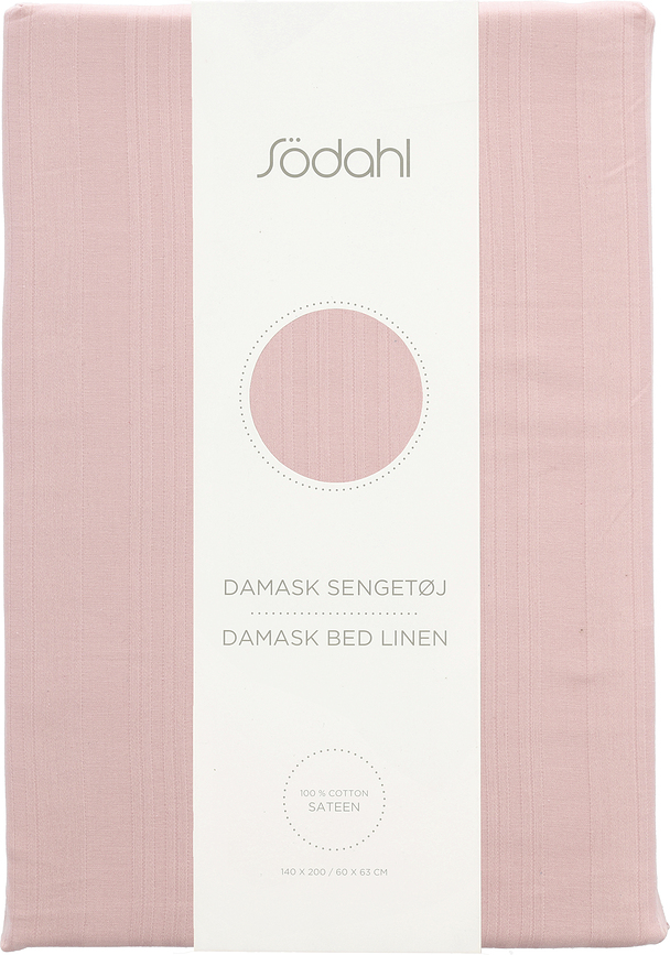 Noble Housse de Couette avec fermeture éclair, 140 x 220 cm, rose, avec taie d'oreiller 60 x 63 cm