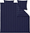 Noble Σετ Παπλωματοθήκης, 200 x 220 εκ., σκούρο μπλε, με 2 μαξιλαροθήκες 60 x 63 εκ., 3 τμχ