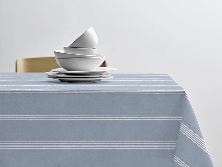 Obrus Moments Linen 140 x 320 cm jasnoniebieski