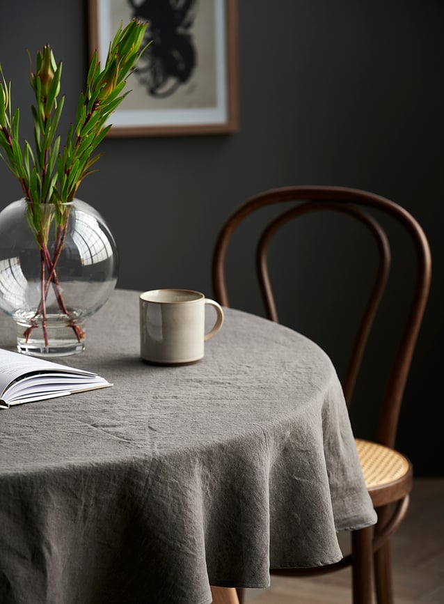 Obrus Pure Linen 160 cm zieleń szałwiowa