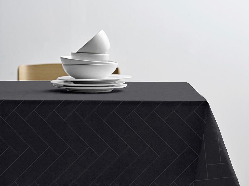 Obrus Tiles 140 cm taupe
