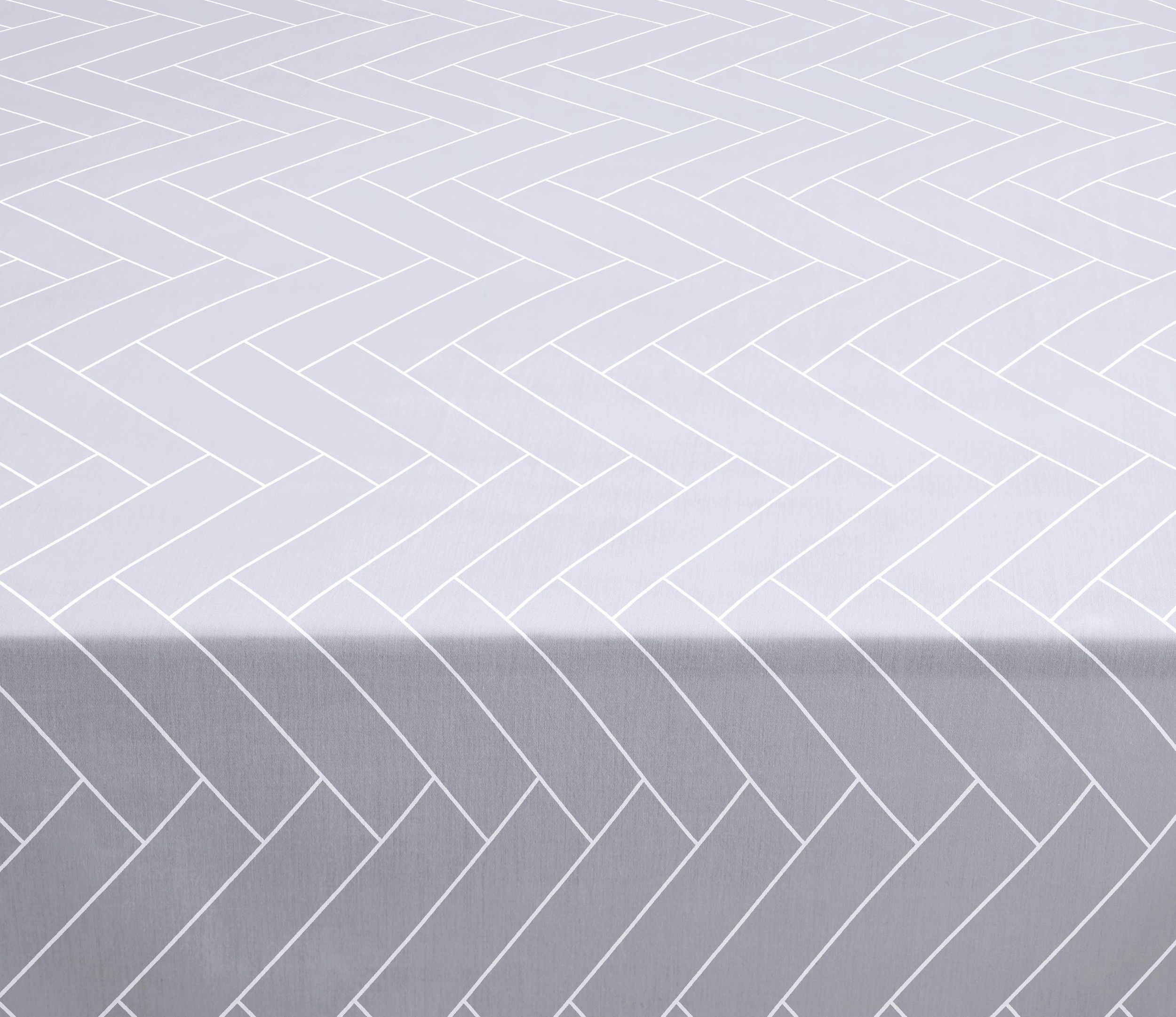 Obrus Tiles Damask 140 x 320 cm biały
