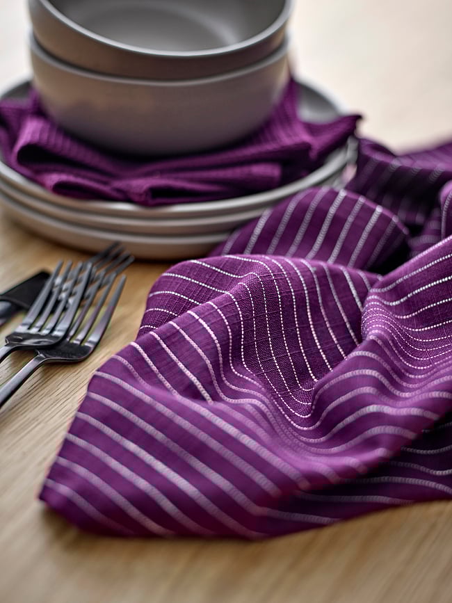 Paños de cocina Line Organic de algodón, 50 x 70 cm, azules, 2 unidades