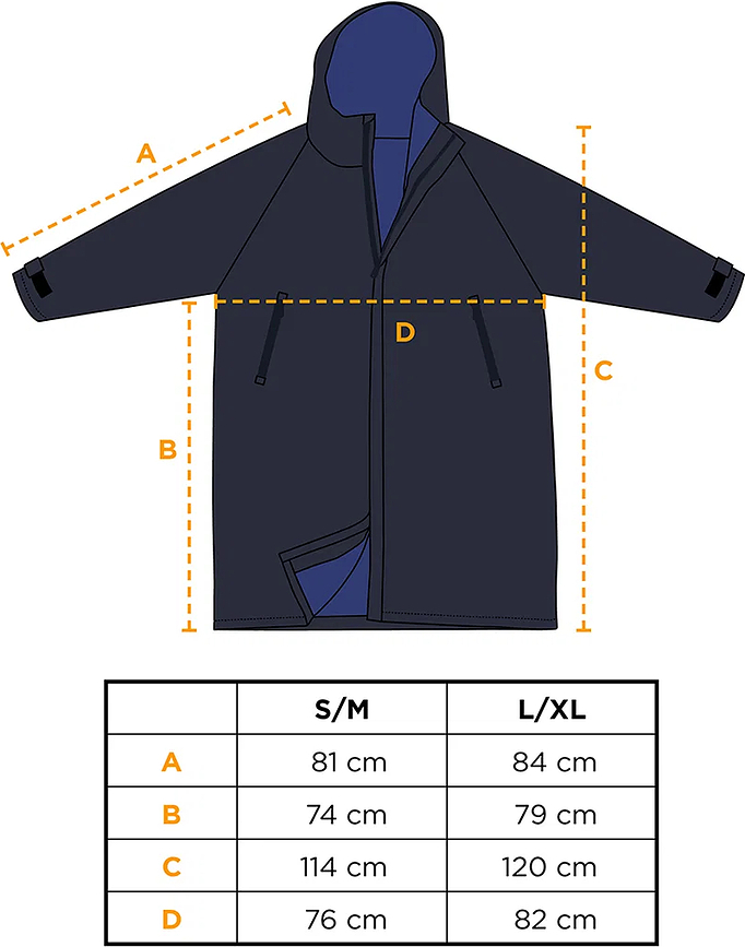 Parka maudynėms šaltame vandenyje North, L/XL, tamsiai mėlyna