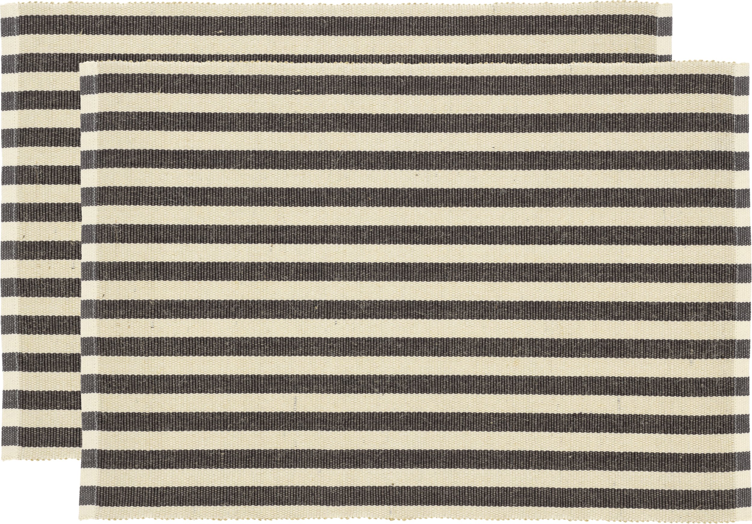 Podkładki pod talerze Statement w paski 33 x 48 cm szare 2 szt.