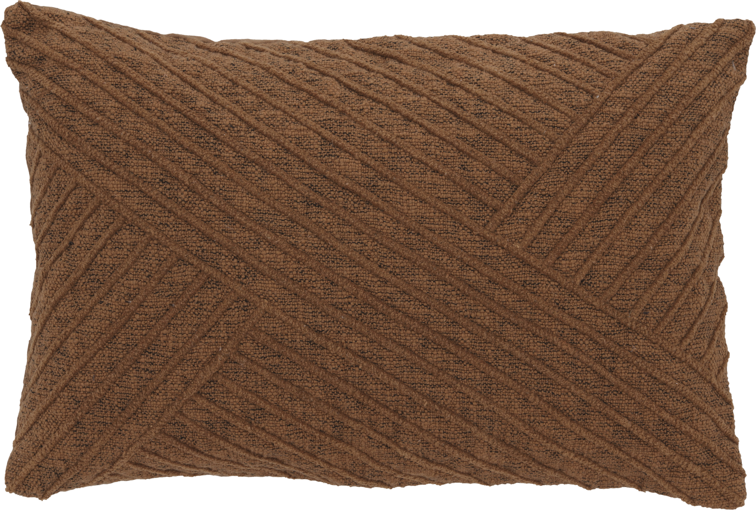 Poduszka dekoracyjna Diagonal 40 x 60 cm jasnobrązowa