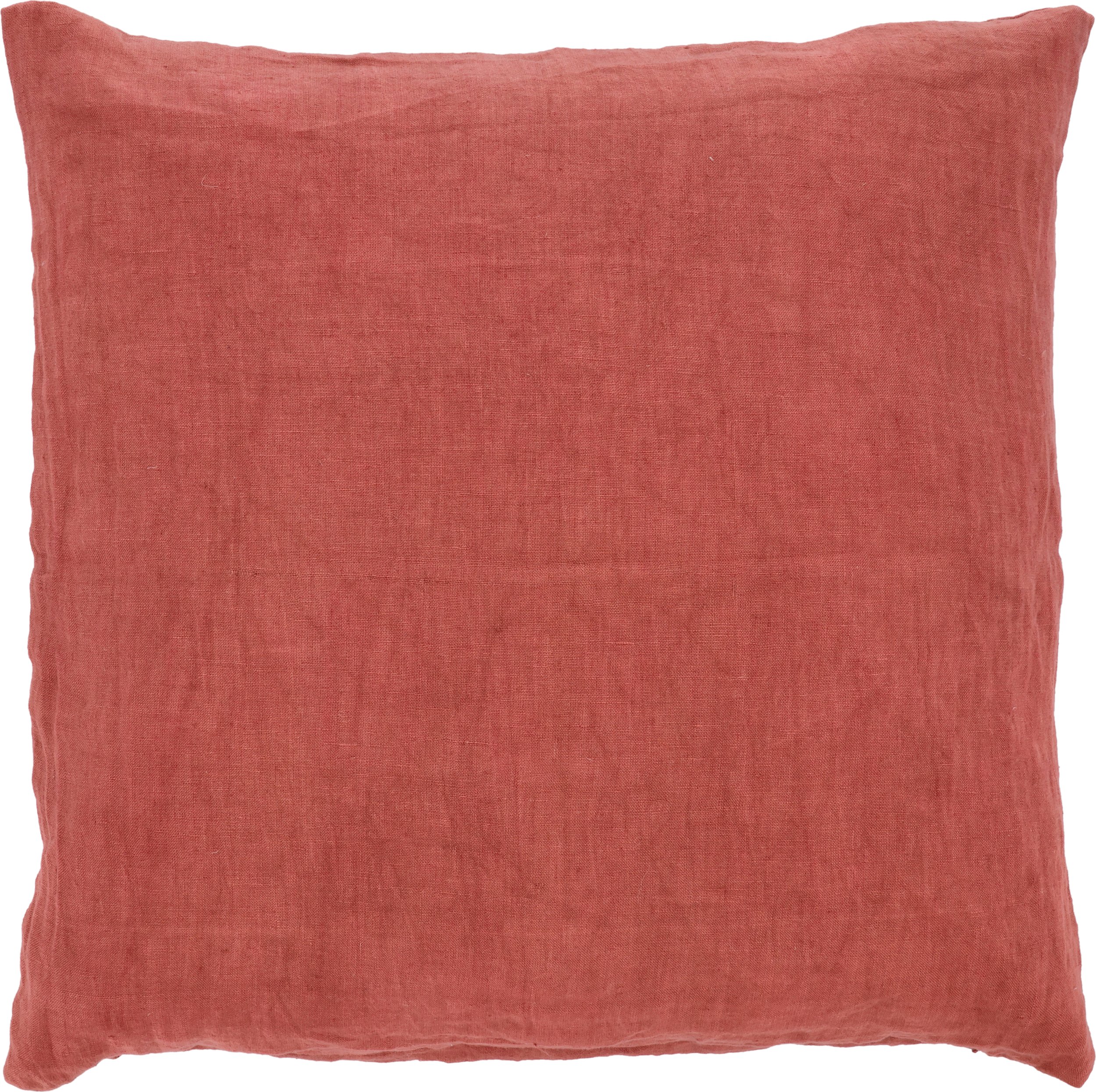 Poduszka dekoracyjna Linen 50 x 50 cm czerwonopomarańczowa