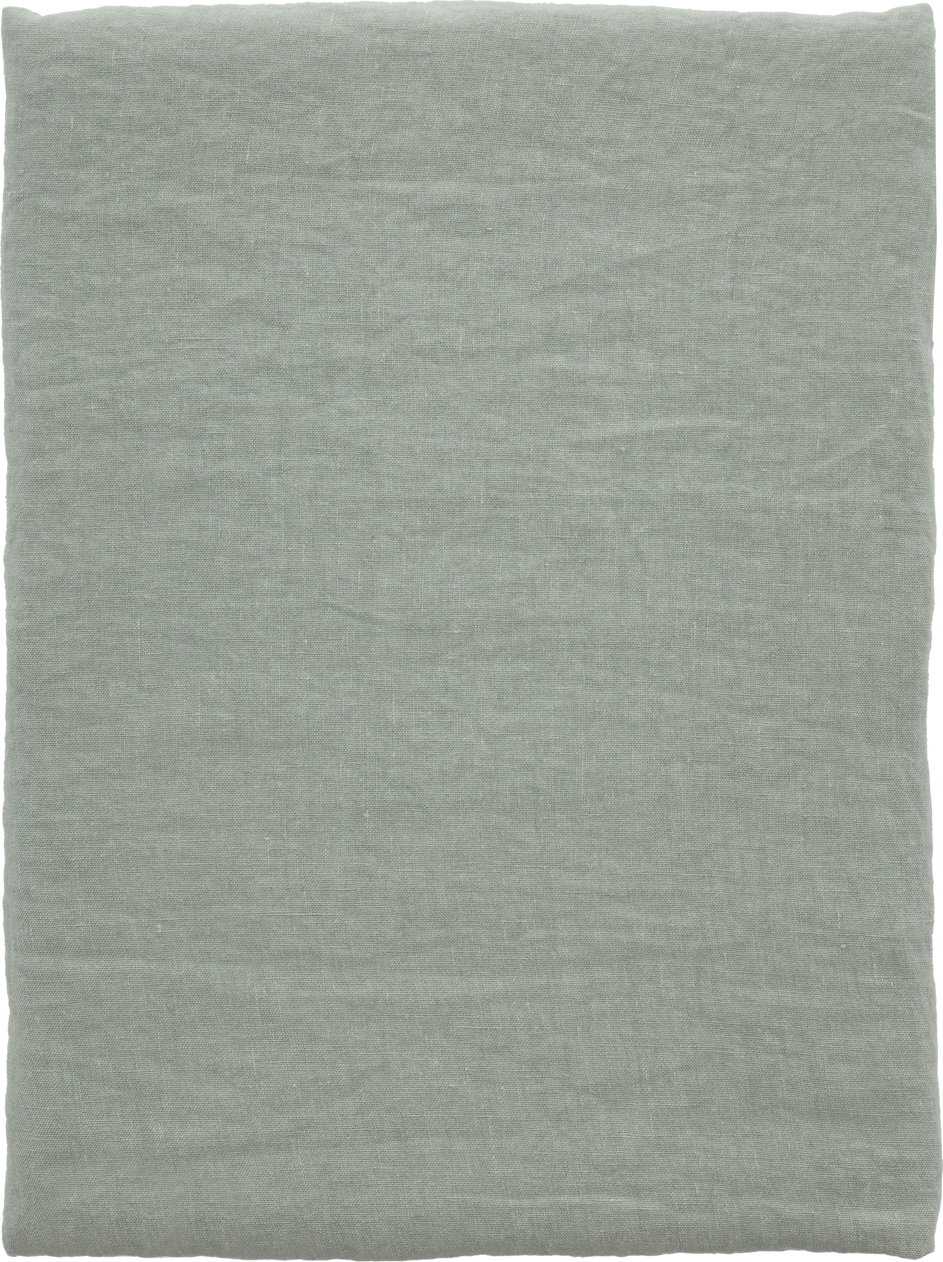 Pure Linen Tischdecke 160 cm salbeigrün