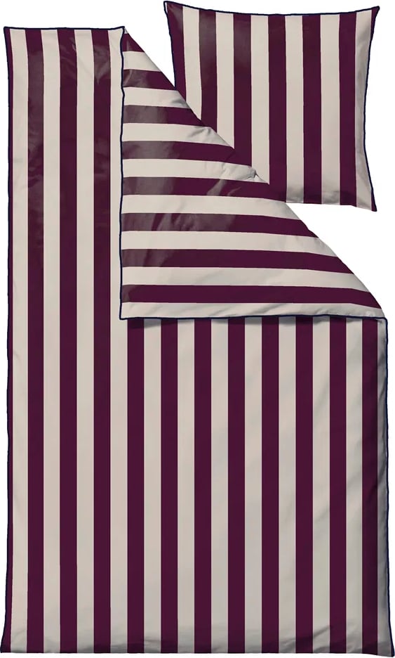 Ray Linen Bettwäsche 140 x 220 cm, lila, mit Kissenbezug 60 x 63 cm