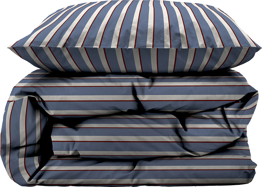 Sentimental Stripe Bedding 140 x 200 cm blue with pillowcase 60 x 63 cm