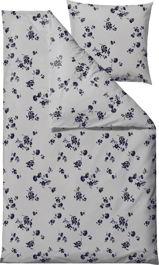 Silhouette Posteljina 140 x 200 cm sivo-plava s jastučnicom 60 x 63 cm s patentnim zatvaračem