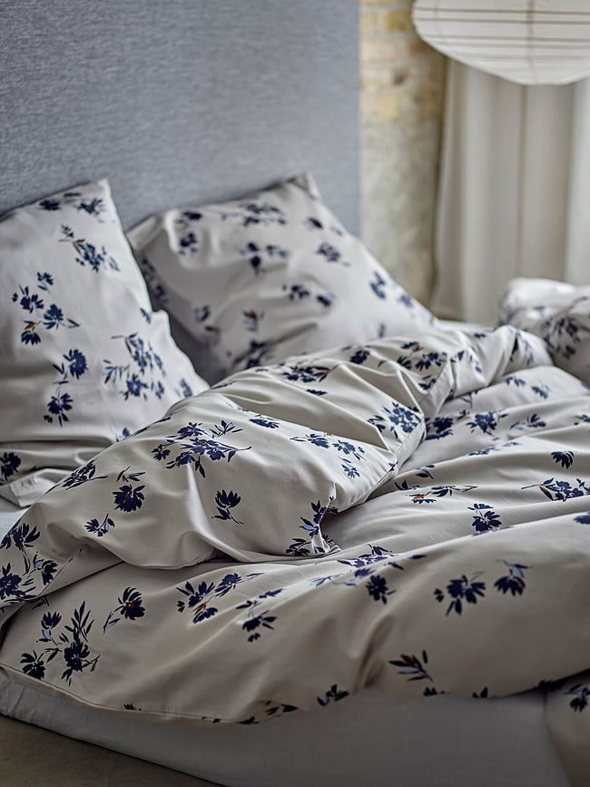 Silhouette Navlaka za poplun sivo-plava 140 x 220 cm s jastučnicom 60 x 63 cm s patentnim zatvaračem