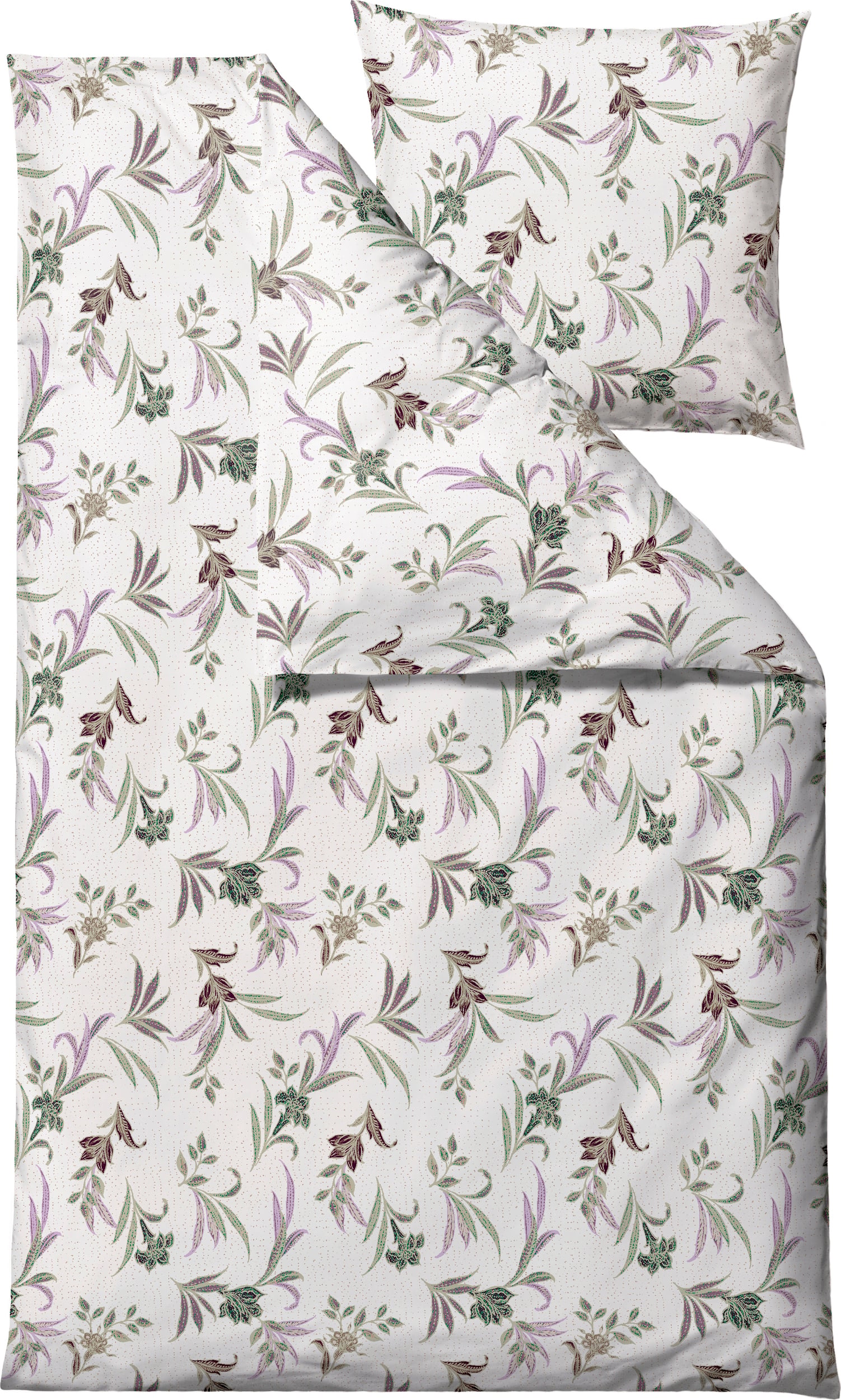 Soft Tropic Bettwäsche 140 x 200 cm lavendelfarbig mit Kissenbezug 60 x 63 cm