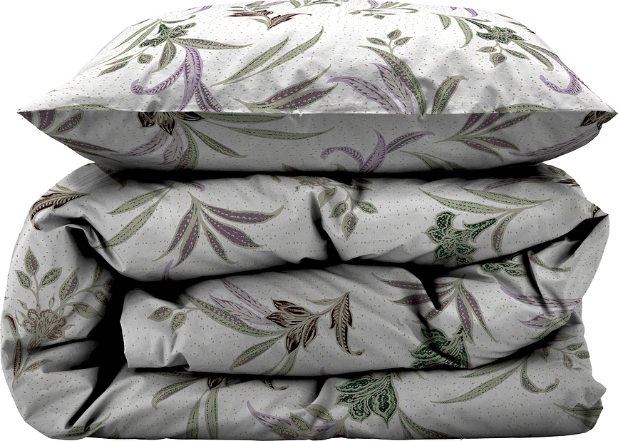 Soft Tropic Posteljnina, 140 x 200 cm, sivka, z blazino 60 x 63 cm