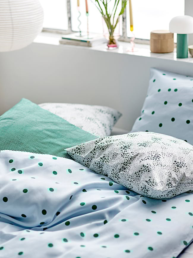 Solaris Posteljina plava na točkice 140 x 220 cm jastučnica 60 x 63 cm 2 kom.