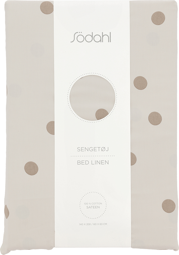 Solaris Posteljina 140x200 cm taupe s patentnim zatvaračem jastučnica 60x63 cm