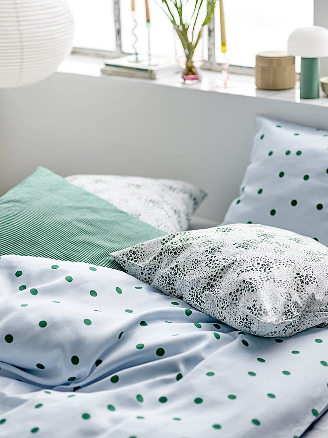 Solaris Σετ Παπλωματοθήκης με πουά, μπλε, 140 x 220 cm, μαξιλαροθήκη 60 x 63 cm