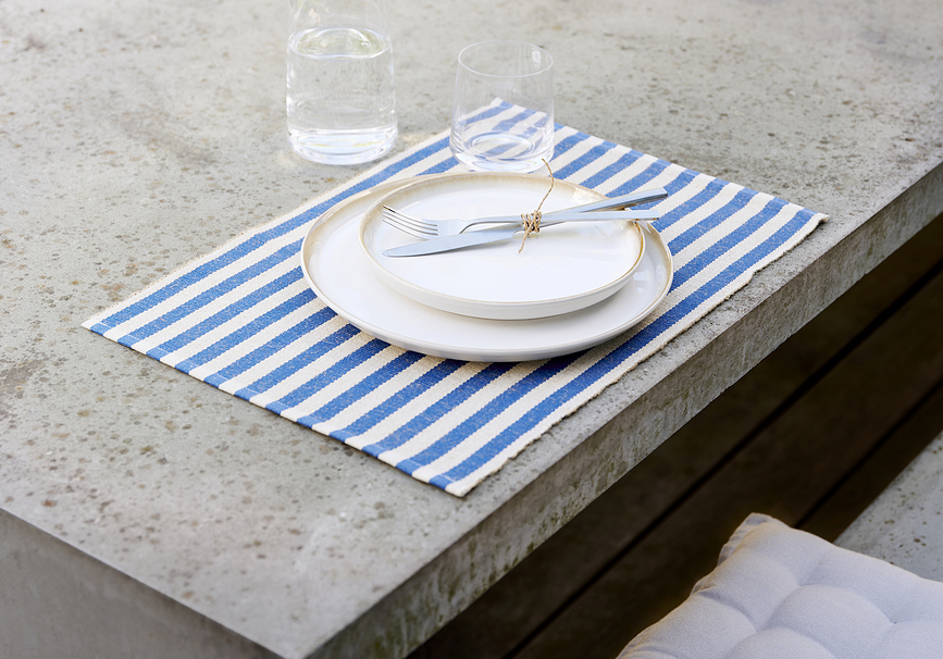 Statement Pogrinjki črtasti, 33 x 48 cm, zeleni, 2 kosa