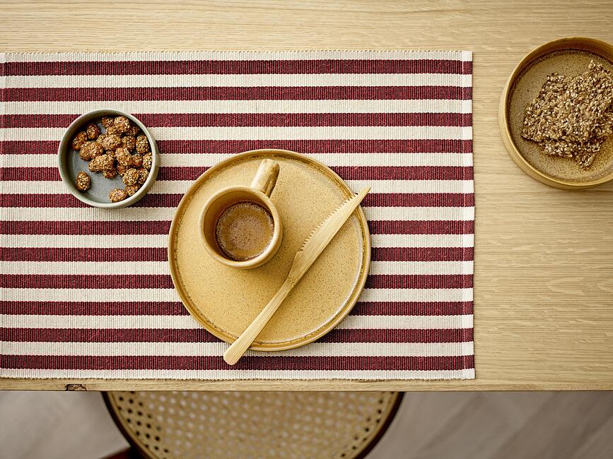 Statement Sets de Table, 33 x 48 cm, à rayures, bleus, Lot de 2