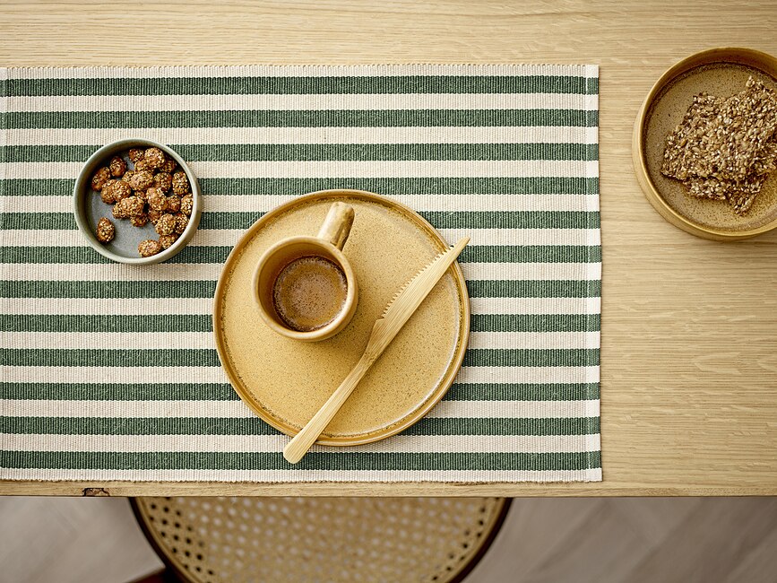 Statement Sets de Table, 33 x 48 cm, à rayures, bleus, Lot de 2