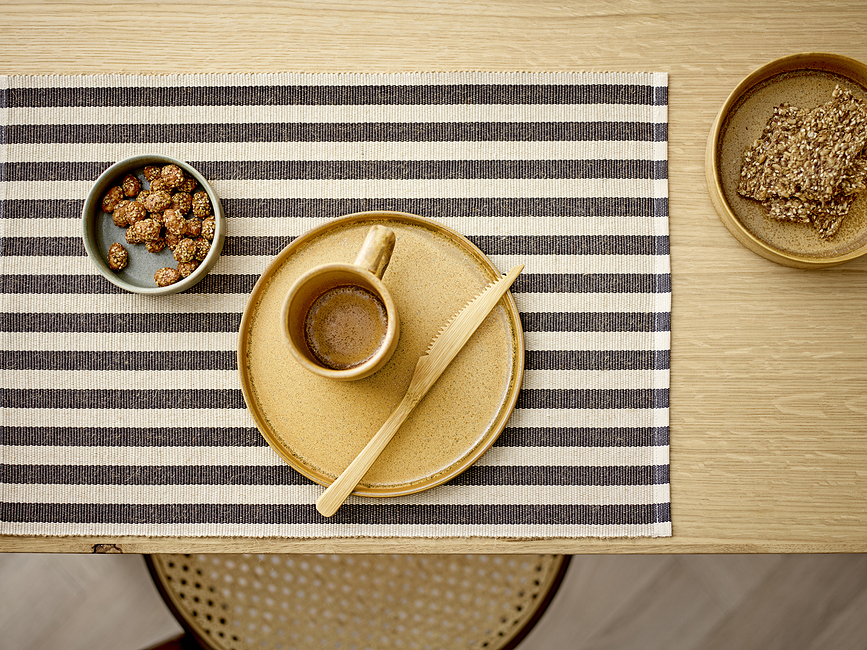 Statement Sets de Table, 33 x 48 cm, à rayures, bleus, Lot de 2