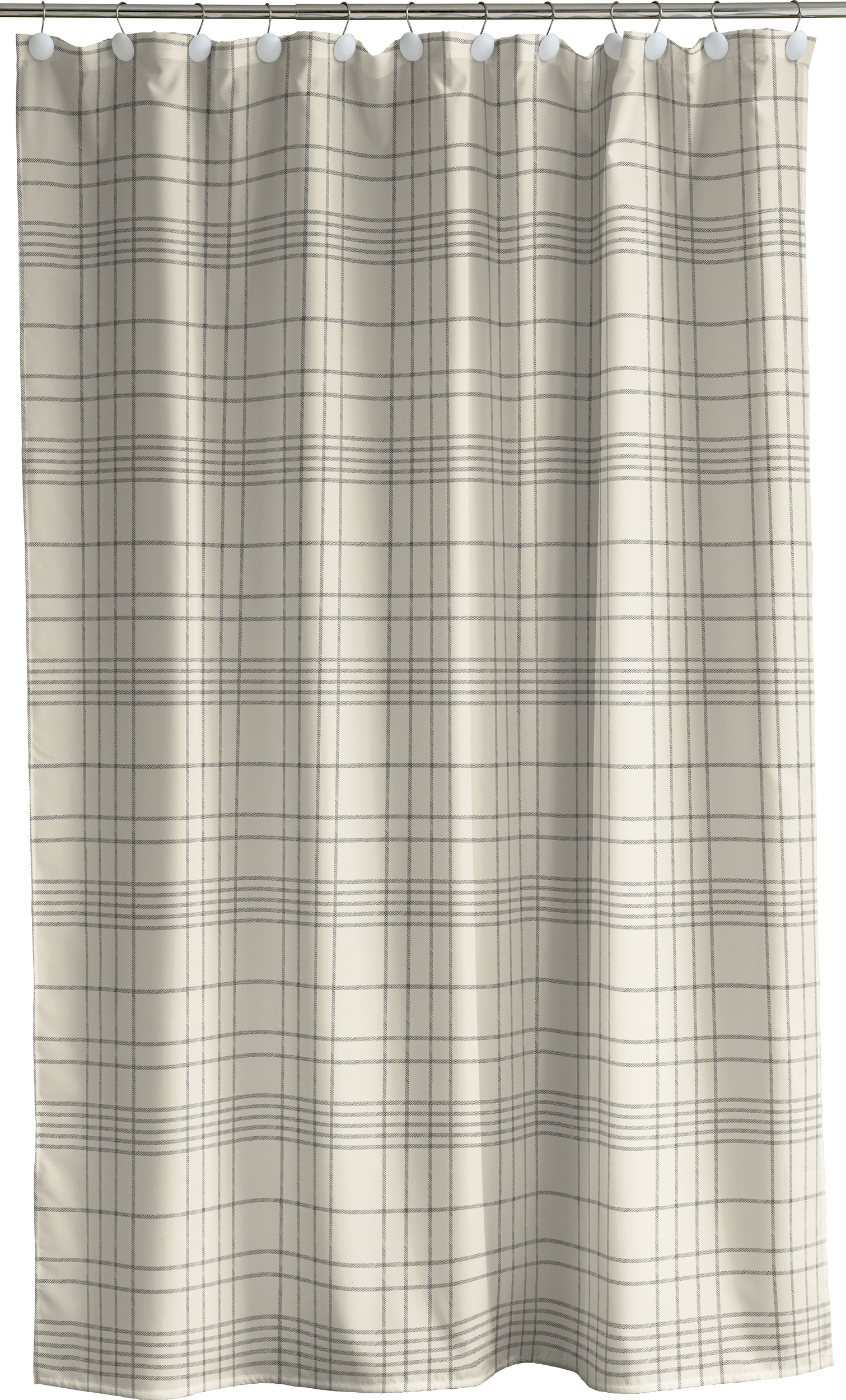 Tartan Duschvorhang 180 x 200 cm beige