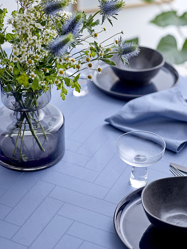 Tiles Damask Nappe 140 x 270 cm, grise