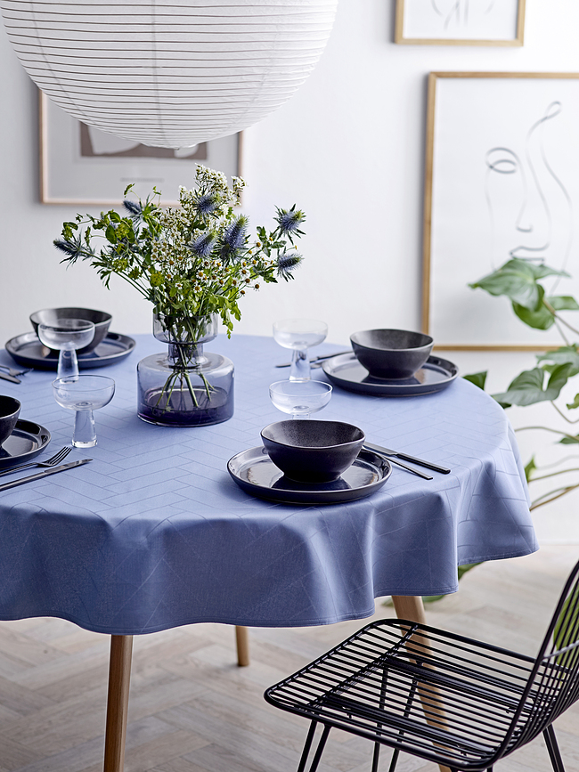 Tiles Damask Nappe ronde, 160 cm, verte