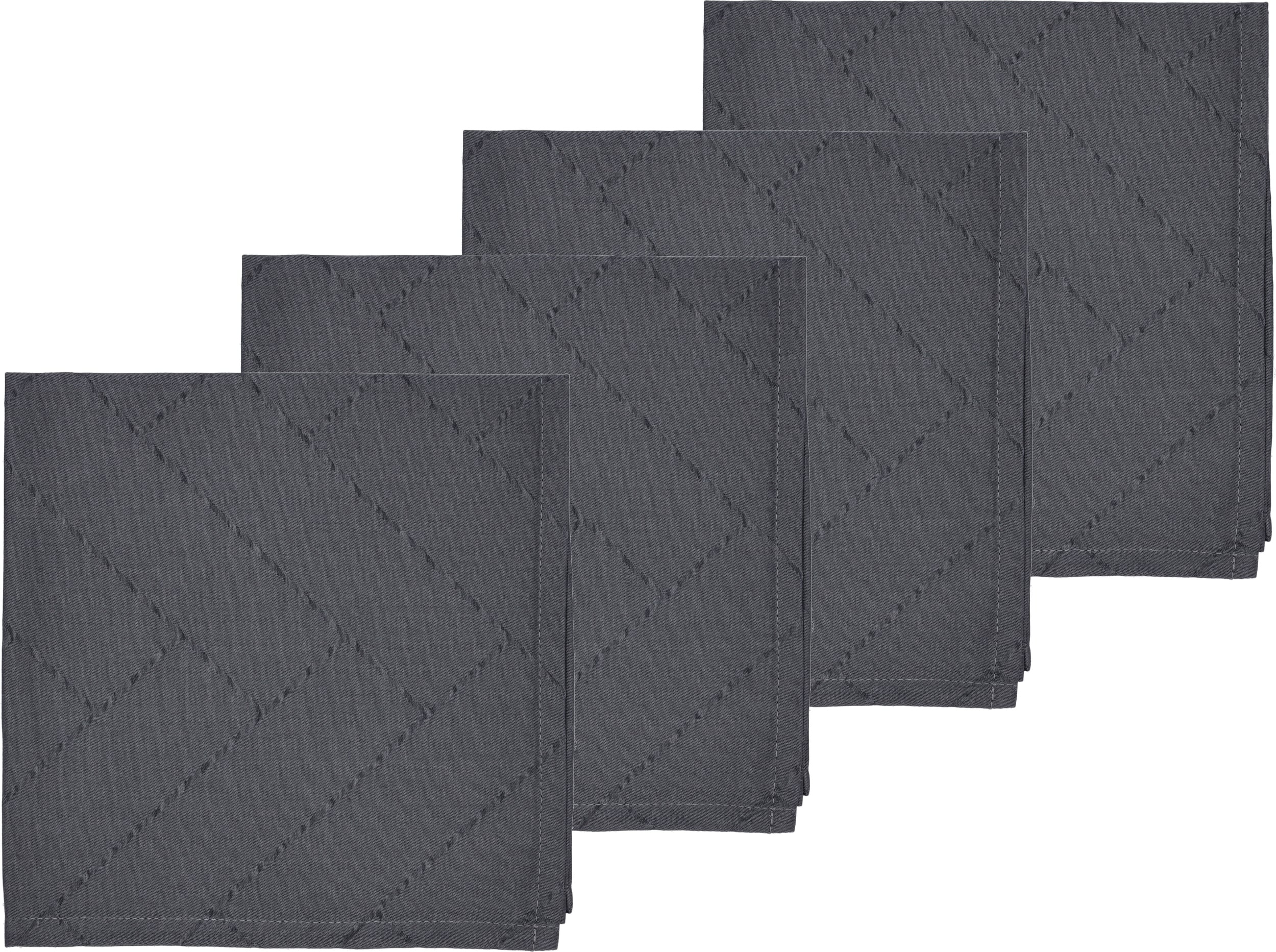 Tiles Damask Servietten aschgrau 4 St.