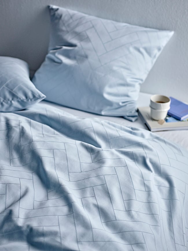 Tiles Posteljina 140 x 220 cm svijetlo plava jastučnica 60 x 63 cm