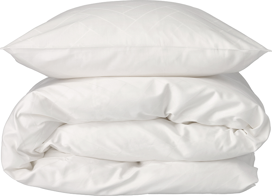 Tiles Σετ Παπλωματοθήκης, 140x200 cm, λευκό, με μαξιλαροθήκη 60x63 cm, 2 τμχ