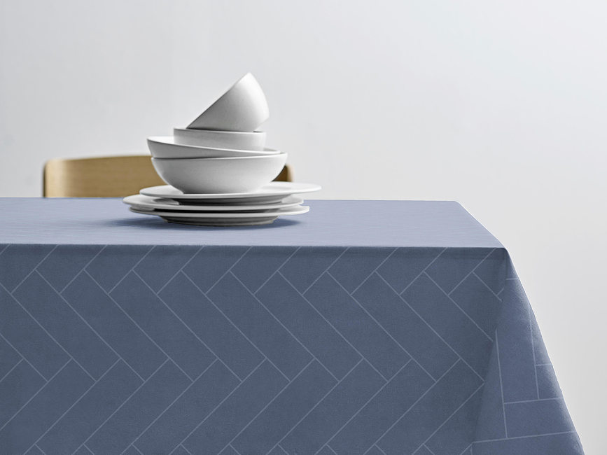Tiles Tischdecke 140 cm grau