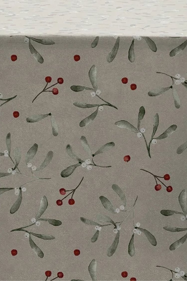 Tischdecke Winter Berries 100 x 140 cm, hellbraun