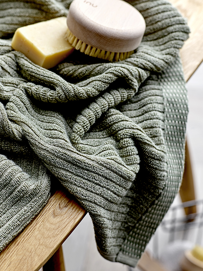 Toallas Södahl Melange, 40 x 60 cm, azul grisáceo, Pack de 2 unidades