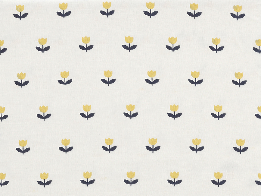 Tulip Parure de Lit 140 x 200 cm, pour taie d'oreiller 60 x 63 cm, jaune, fermeture éclair, Set 2 pièces