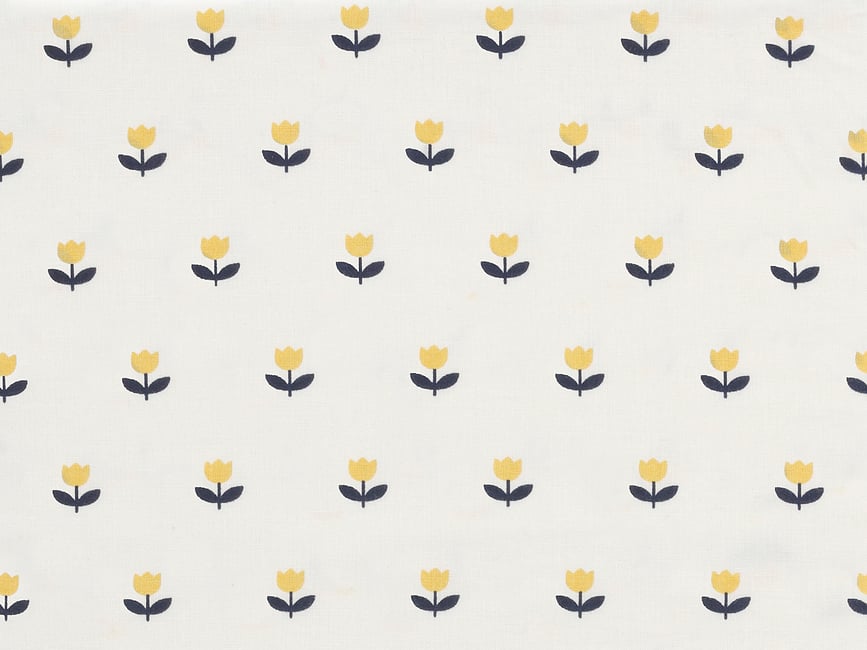 Tulip Posteljina sa zatvaračem 140 x 200 cm žuta s navlakom za jastuk 60 x 63 cm