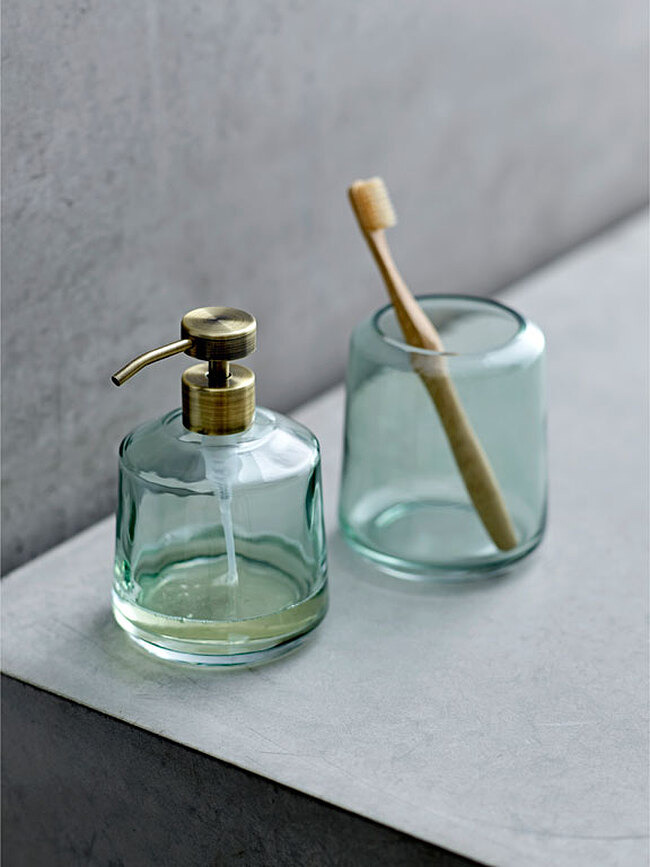 Ποτήρι Οδοντόβουρτσας Vintage, κεχριμπαρένιο