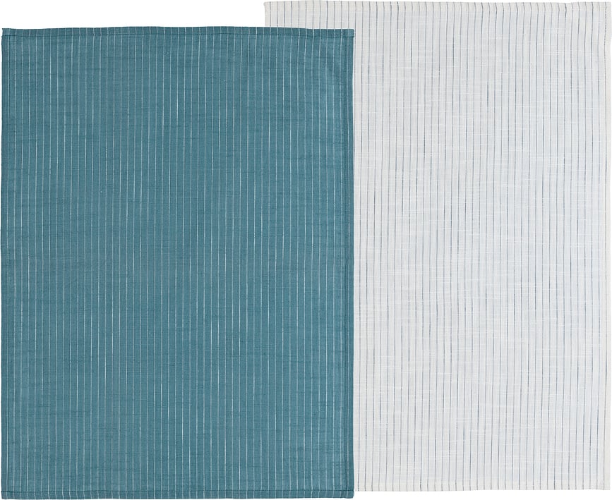 Virtuves drāniņas Line zila un balta krāsa 50 x 70 cm 2 gab.