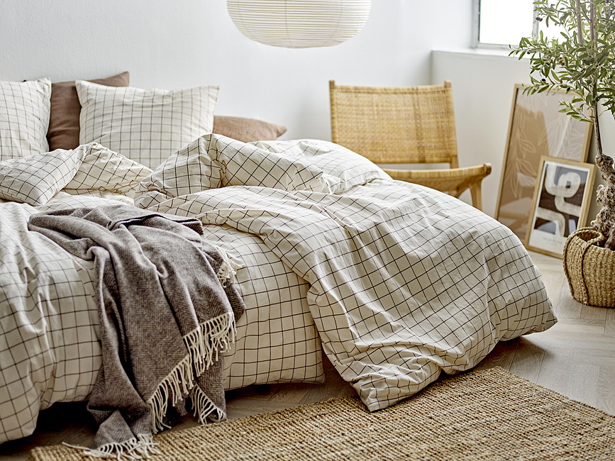 Vista Posteljnina, 140 x 200 cm, kremna, z blazino 60 x 63 cm