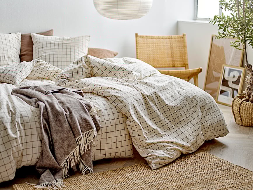 Vista Σετ Παπλωματοθήκης, κρεμ, 140 x 200 cm, με μαξιλαροθήκη 60 x 63 cm