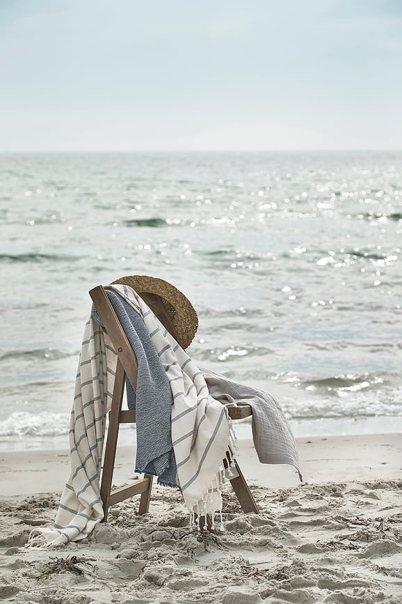 Waffle Prekrivač 130 x 170 cm plavi