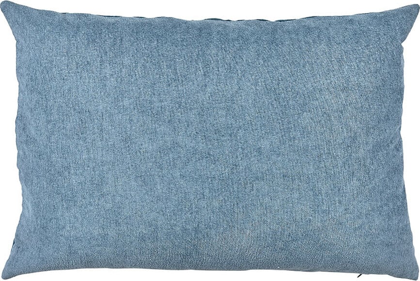 Washed Chenille Dekoratives Kissen 40 x 60 cm blau