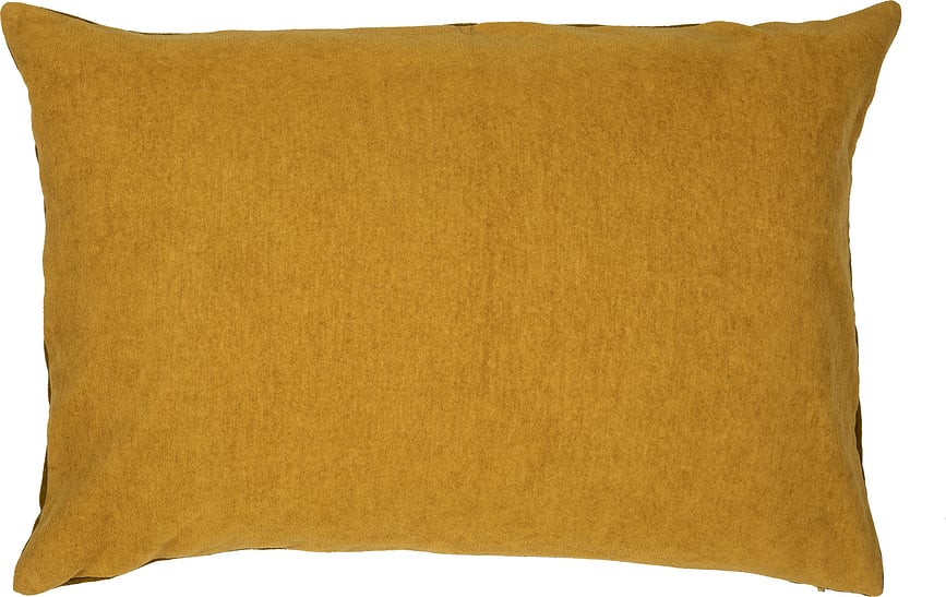 Washed Chenille Dekoratives Kissen 40 x 60 cm goldfarben