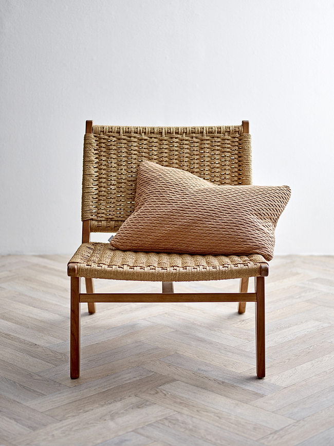 Wave Knit Housse de Coussin Décorative, 40 x 60 cm, caramel